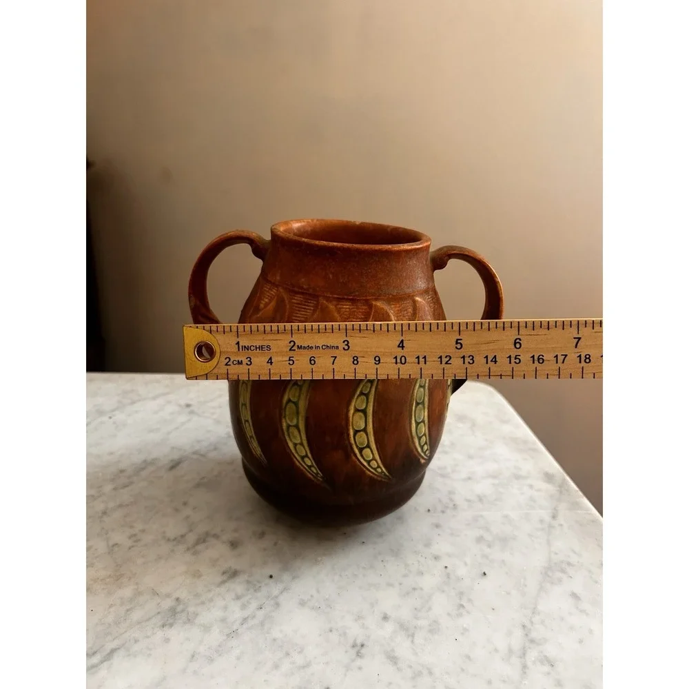 Roseville Falline Tan Vase SHAPE HARD TO FIND READ